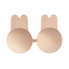 Lade das Bild in den Galerie-Viewer, Strapless Bra Front Closure Self-adhesive Nude Rabbit Ear Push Up Invisible Bra for Women
