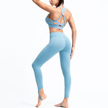 Load image into Gallery viewer, Cross shoulder straps yoga sets
