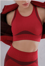 Load image into Gallery viewer, Seamless 3 pcs long sleeve yoga set with zipper
