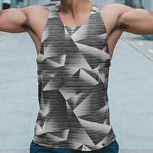 將圖片載入圖庫檢視器 Breathable bodybuilding stringers printed sleeveless back tank tops for men
