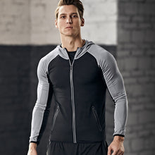 Load image into Gallery viewer, Gym soprt zip up mens trench jacket hoodie
