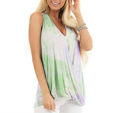 Load image into Gallery viewer, Loose Tie-dye Tops Sexy V-neck Fashion Sleeveless Vest Women
