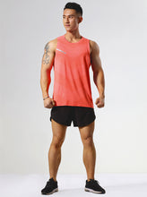 將圖片載入圖庫檢視器 Summer sportswear tank top for men quick-drying breathable tops running sleeveless crew neck tank top
