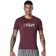 Загрузить изображение в средство просмотра галереи, Training Jogging Short sleeve Sports wear T-shirt with heatseal RUN logo
