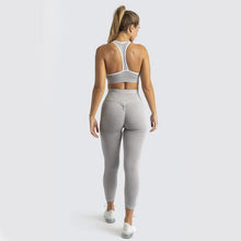 將圖片載入圖庫檢視器 Seamless Contrast color stripe &amp; Backless Yoga wear set
