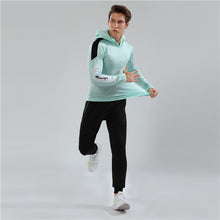 Load image into Gallery viewer, Mans joggers hoodie sweatshirt with color block sleeve
