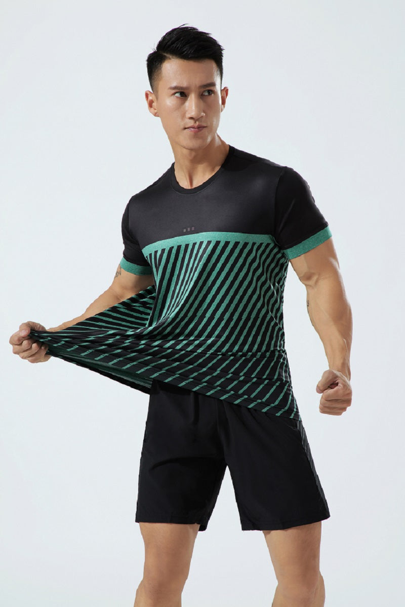 Casual sports loose soft high-elasticity mens activewear t-shirt