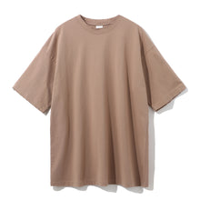 將圖片載入圖庫檢視器 Heavy weight oversize edged street off shoulder fashion unisex cotton short sleeve t-shirts
