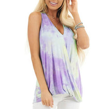 Load image into Gallery viewer, Loose Tie-dye Tops Sexy V-neck Fashion Sleeveless Vest Women

