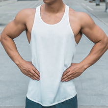 Cargar imagen en el visor de la galería, Breathable bodybuilding stringers printed sleeveless back tank tops for men
