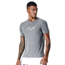Cargar imagen en el visor de la galería, Training Jogging Short sleeve Sports wear T-shirt with heatseal RUN logo
