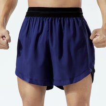 將圖片載入圖庫檢視器 2in1 basketball running training jogger with pocket mens athletic shorts
