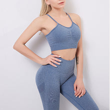 Load image into Gallery viewer, Female fitness high waist seamless gym yoga set
