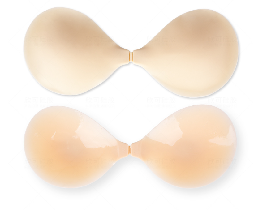 Solid silicone matte surface invisible breast push up adhesive bra