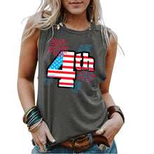 Load image into Gallery viewer, USA Flag Printed Sleeveless Patriotic Women Tank Top
